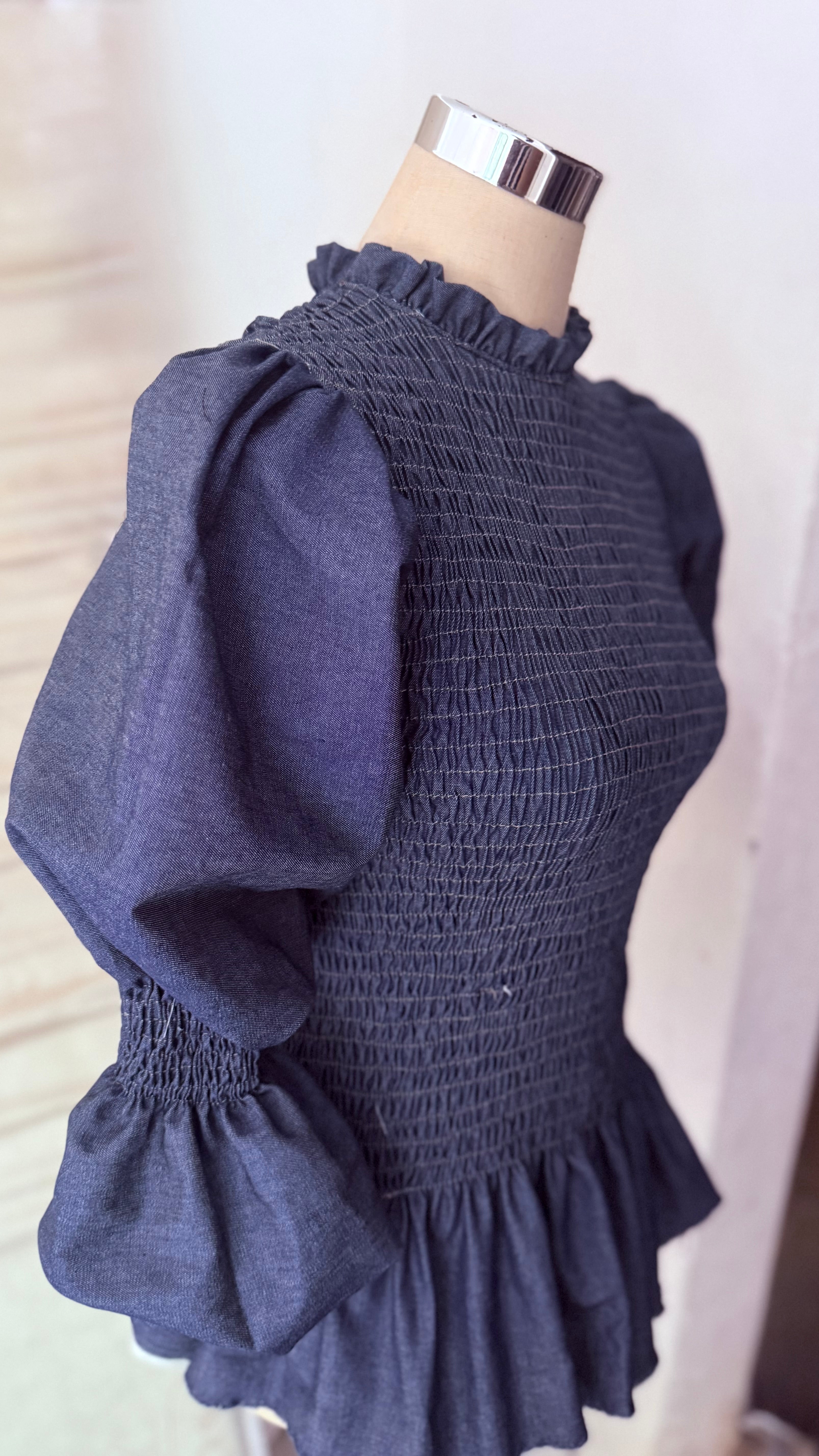 Camisa Denim Puff