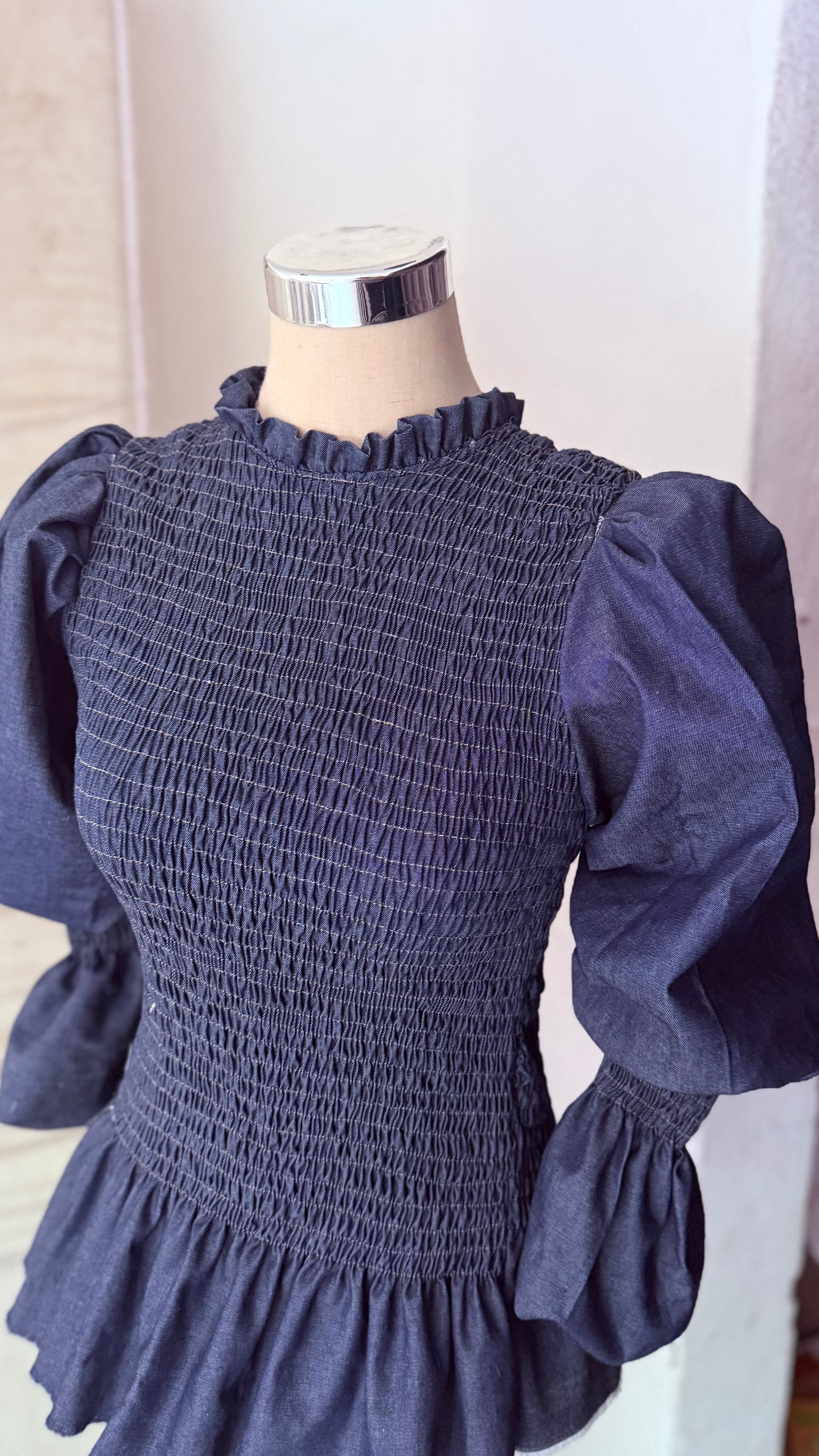 Camisa Denim Puff