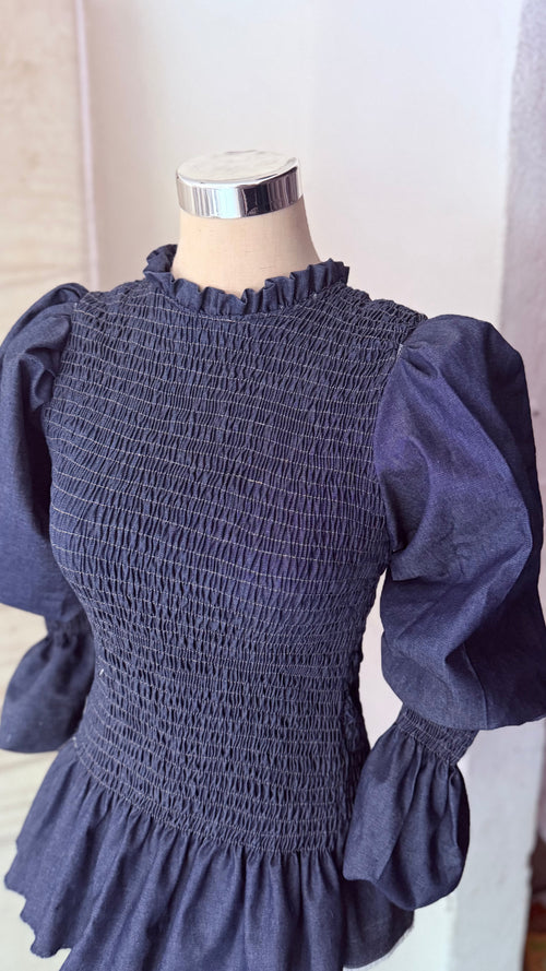 Camisa Denim Puff