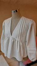 Camisa Romántica lino - Blanca