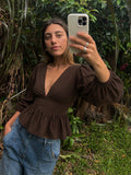 Blusa Helena - Chocolate