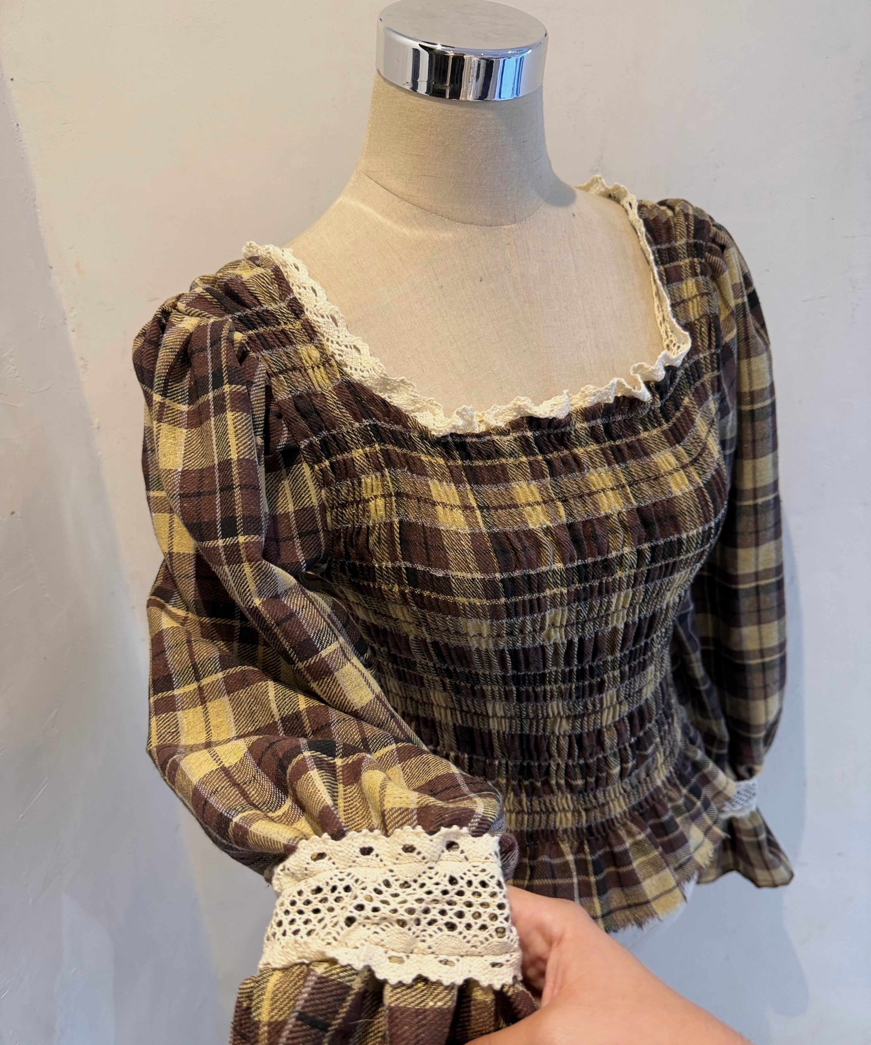 Camisa Grid - Beige