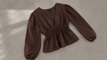 Blusa Asuncion lino - chocolate