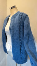 Saco Tejido Artesanal en Lana Natural — Azul