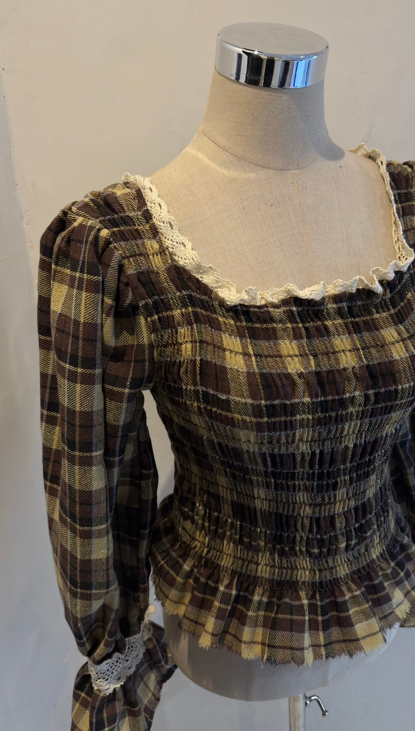 Camisa Grid - Beige